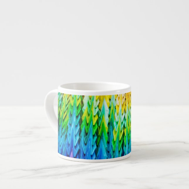 Senbazuru eller tusen origami cranes espressomugg (Framsida vänster)