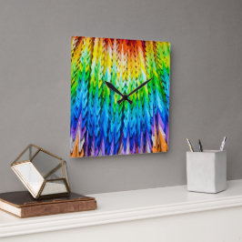 Senbazuru eller tusen origami cranes fyrkantig klocka