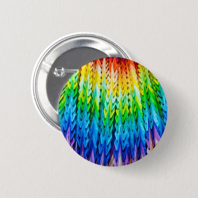 Senbazuru eller tusen origami cranes knapp (Framsida & baksida)