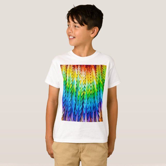 Senbazuru eller tusen origami cranes t shirt (Hel framsida)