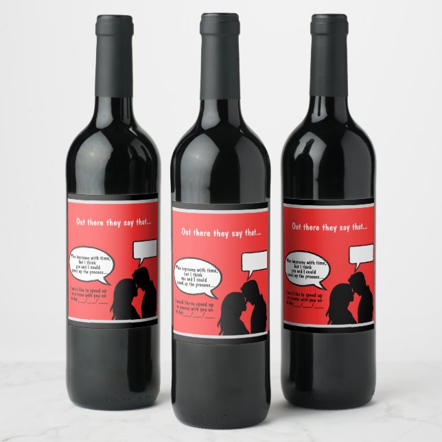 Send Flirty Vibes with Custom Wine Labels! Vinflaska Etikett (Flaskor)