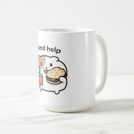 Send Help Funny Coffee Mug – Relatable Stress Meme Kaffemugg