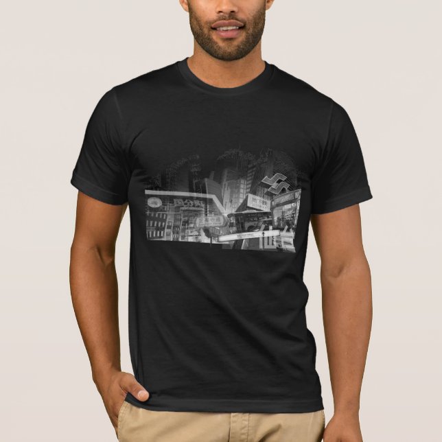 SENDAI - CollageSVART Tee (Framsida)