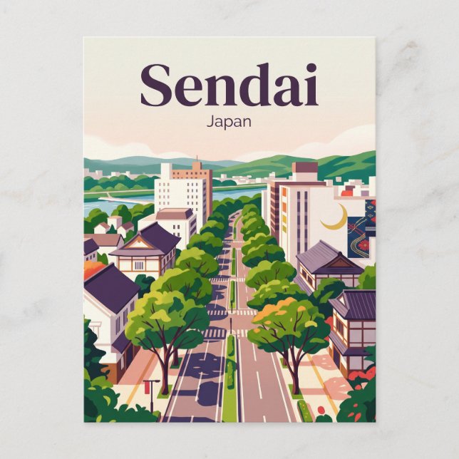 Sendai, Japan Vykort (Framsida)