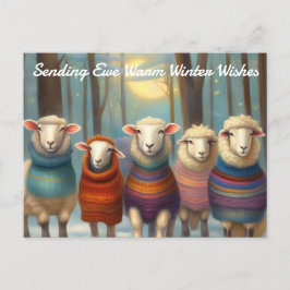 Sending Ewe Warm Winter Önskemål Vykort