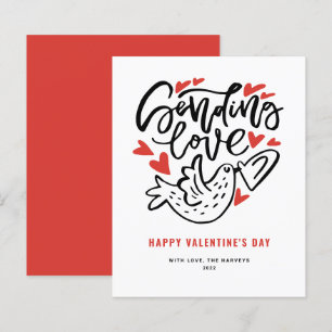 Sending Kärlek Modern Calligraphy Valentine Day