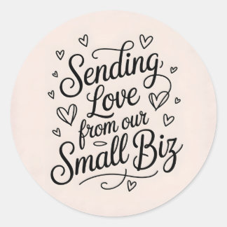 Sending Love from our Small Biz Runt Klistermärke