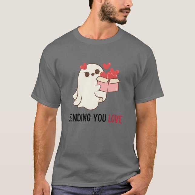 Sending you love cute love quotes girl t shirt (Framsida)