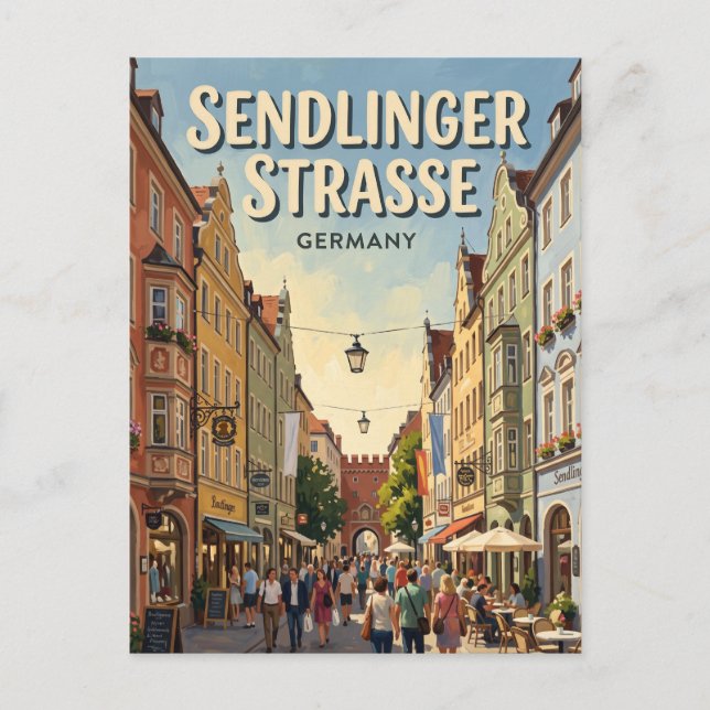 Sendlinger Straße München Tyskland Vykort (Framsida)