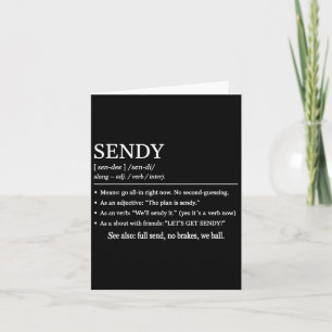 Sendy Betydelse Rolig Slang Outfit Låt Oss Få Send Kort