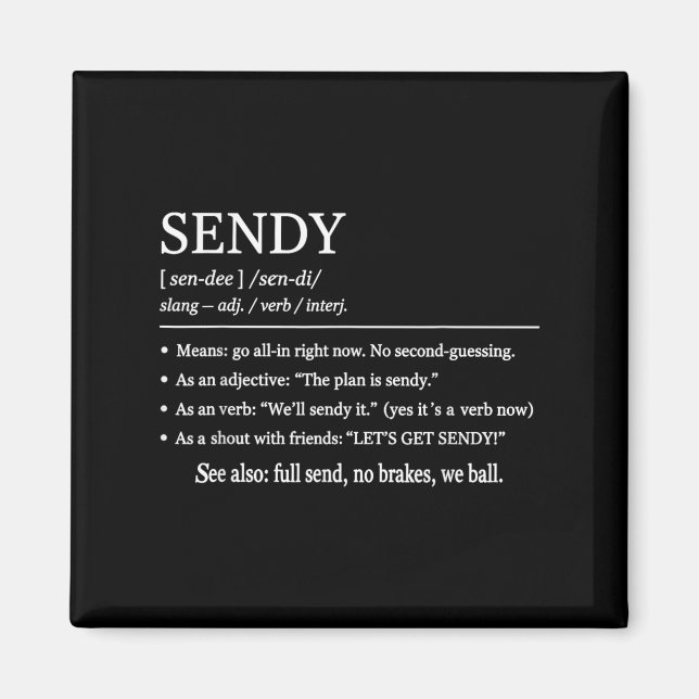 Sendy Meaning Lang Outfit Let's Get Sendy D Magnet (Framsidan)