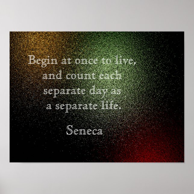 Seneca-citat - konstskrift poster (Framsidan)