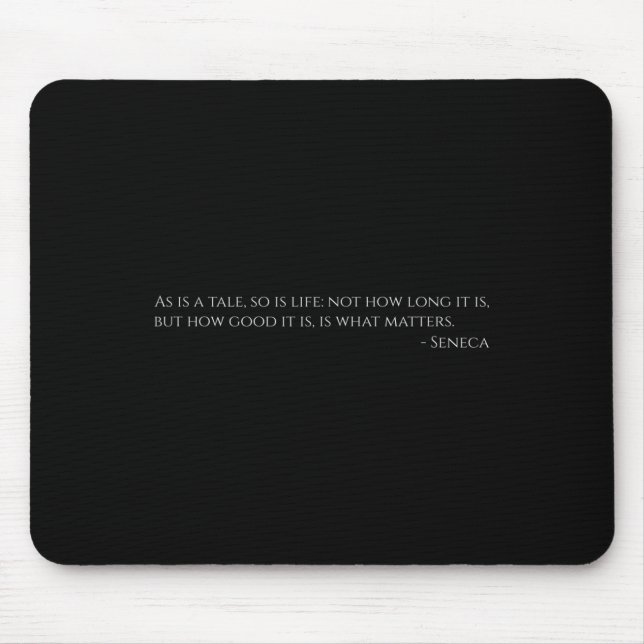 Seneca-citat om livet - antikens Rom - Stoic Philo Musmatta (Framsidan)