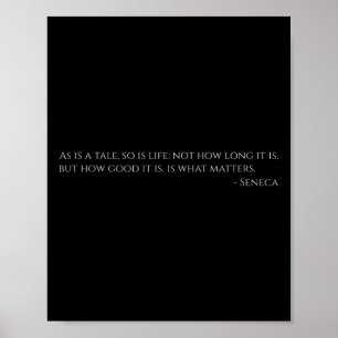 Seneca-citat om livet - antikens Rom - Stoic Philo Poster