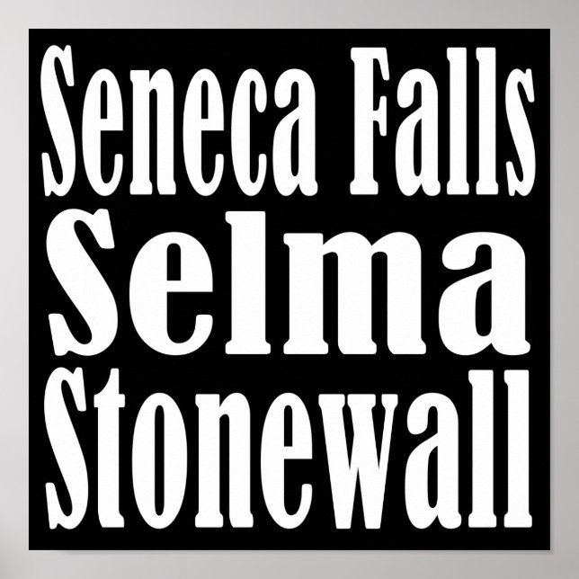 Seneca Falls Selma Stonewall Poster (Framsidan)