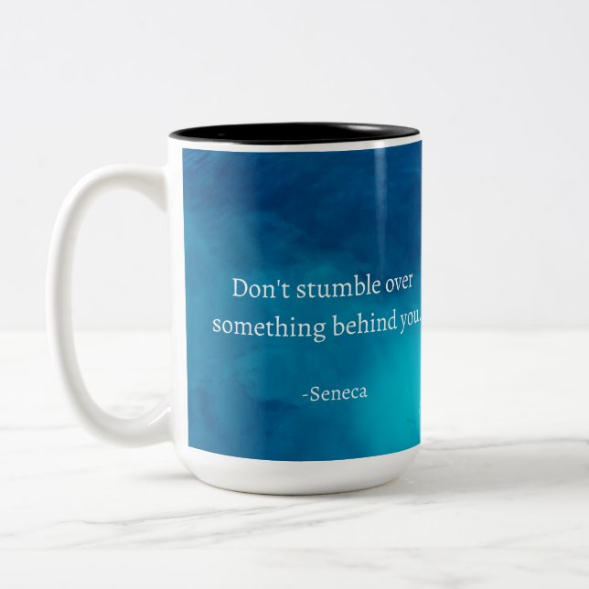 Seneca: Fokus Forward, Stumble on Past Två-Tonad Mugg (Vänster)