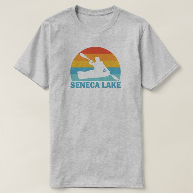 Seneca Lake New York kajak T Shirt (Design framsida)