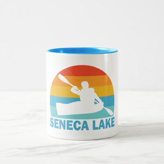 Seneca Lake New York kajak Två-Tonad Mugg (Center)