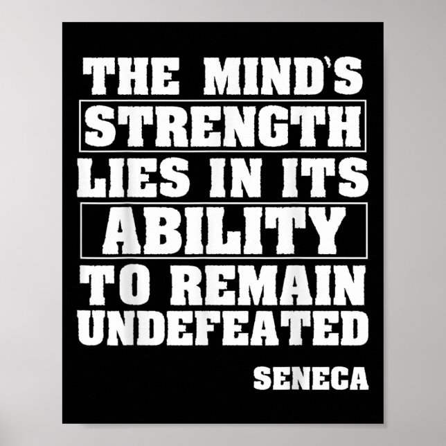 Seneca Motivational Quote Stoic Philosophy Stoicis Poster (Framsidan)