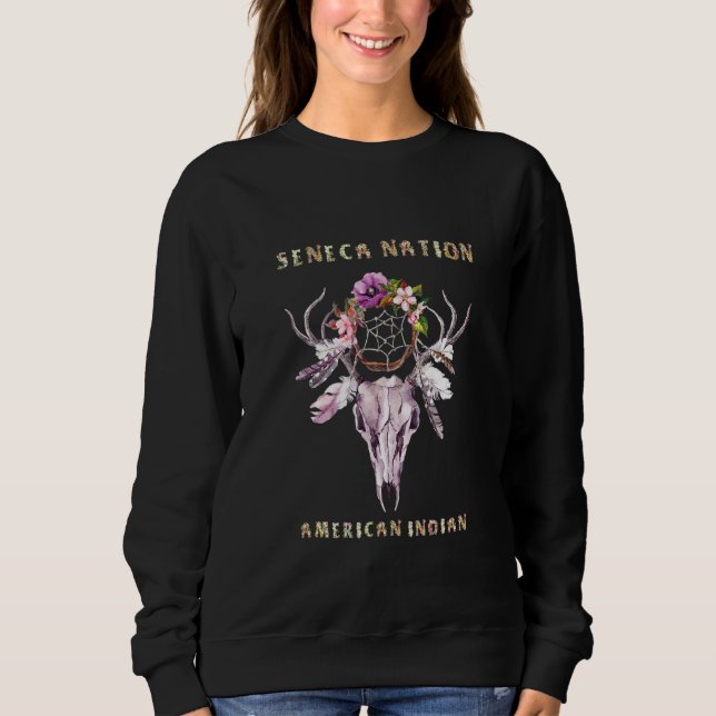 Seneca Nation Indian Tribe Boho Blommigt Sk T Shirt (Framsida)