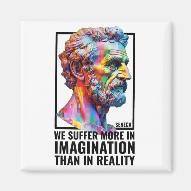 Seneca-övertänkande av Stoicism Modern Stoic Ph Magnet (Framsidan)