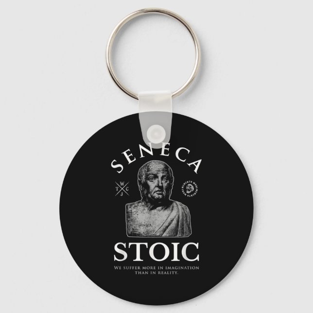 Seneca Quote "in Imagination" Stoicism Nyckelring (Framsida)