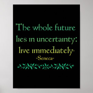 Seneca Quote Live omedelbart Stoic Wisdom Philoso Poster
