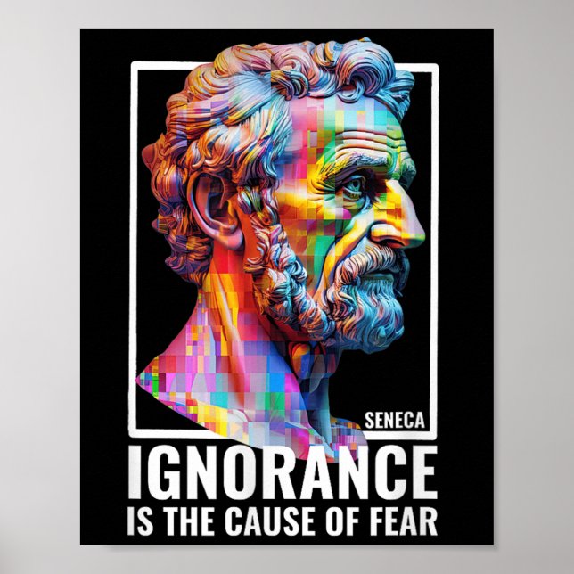 Seneca Quote Philosophy Teacher Stoic Life Manar W Poster (Framsidan)