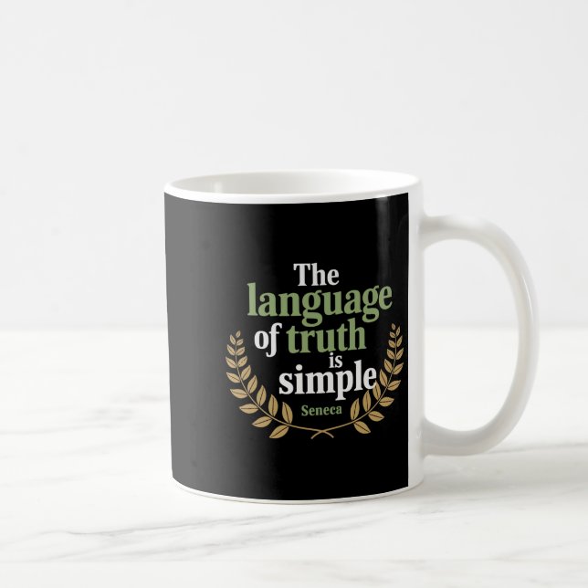 Seneca Quote Stoic Philosophy Wisdom Truth Simplic Kaffemugg (Höger)