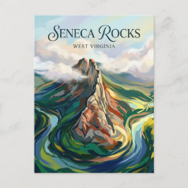 Seneca Rocks West Virginia Vykort
