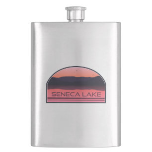Seneca Sjö New York Red Sunrise Fickplunta