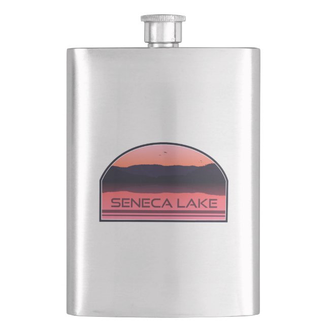 Seneca Sjö New York Red Sunrise Fickplunta (Framsidan)