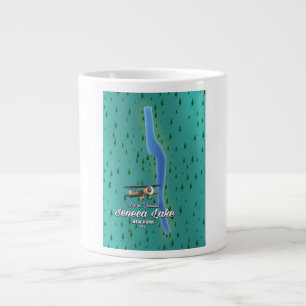 Seneca Sjö, NYC sjö karta Jumbo Mugg