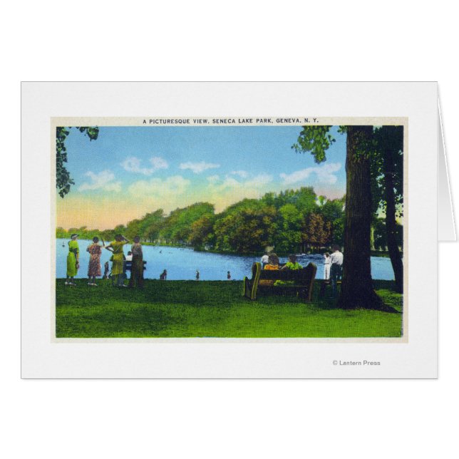 Seneca Sjö Park Scene Hälsningskort (Framsidan Horizontal)