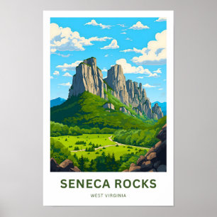 Seneca Sten Väster Virginia Travel Skriv ut Poster