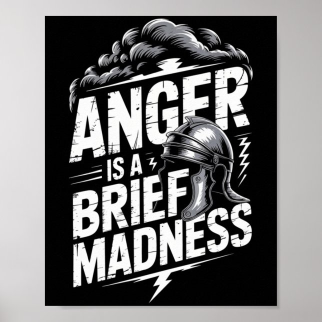 Seneca Stoic Philosoper Quote Motivational Stoicis Poster (Framsidan)