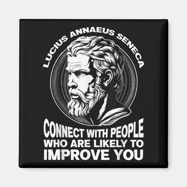 Seneca Stoic Philosopher Motivational Self Förbätt Magnet (Framsidan)