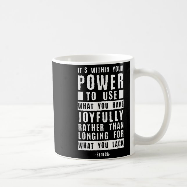 Seneca Stoic Philosophy Citote Inspirational Stoic Kaffemugg (Höger)