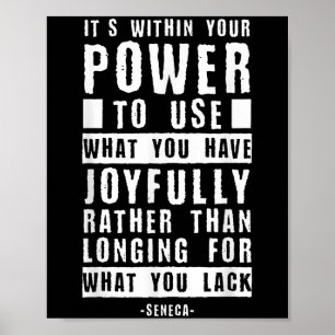 Seneca Stoic Philosophy Citote Inspirational Stoic Poster