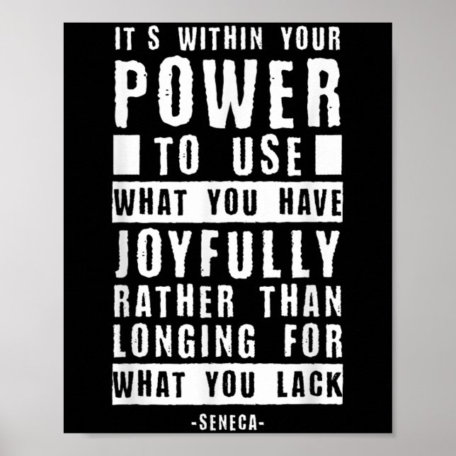 Seneca Stoic Philosophy Citote Inspirational Stoic Poster (Framsidan)