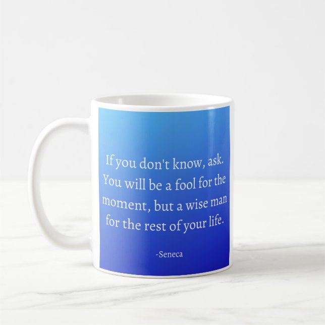 Seneca Stoic Quote Mugg (Vänster)