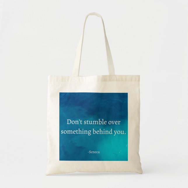 Seneca Stoic Quote Tote Bag Tygkasse (Framsidan)