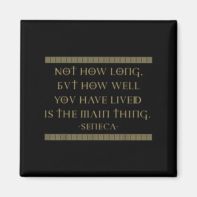 Seneca Stoicism inspirationcitationstecken Memento Magnet (Framsidan)