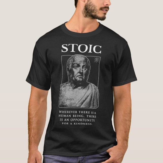 Seneca u201CO-möjlighet för en Kindnessu201D Stoic T Shirt (Framsida)