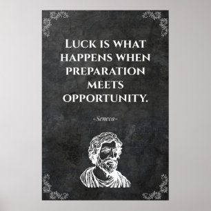 Seneca vis citat. Visdom Poster