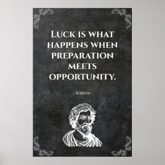 Seneca vis citat. Visdom Poster
