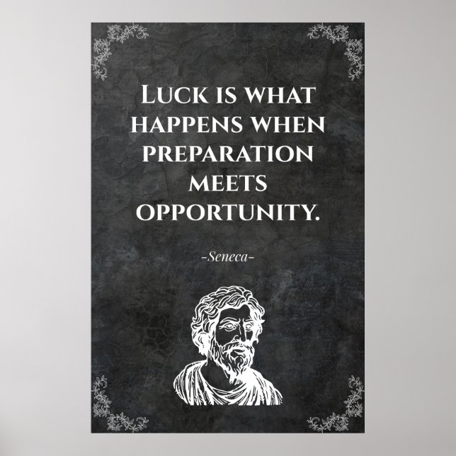 Seneca wise quote. Wisdom Poster (Framsidan)