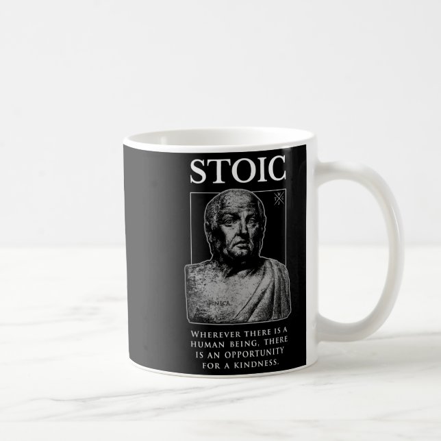 Senecas "affärsmöjlighet"-Stoicism-citat Kaffemugg (Höger)