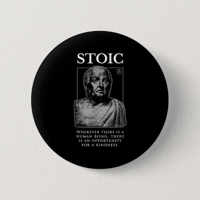 Senecas "affärsmöjlighet"-Stoicism-citat Knapp (Framsida)