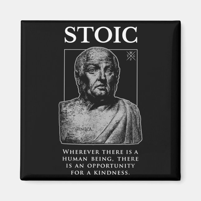 Senecas "affärsmöjlighet"-Stoicism-citat Magnet (Framsidan)